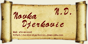 Novka Đerković vizit kartica